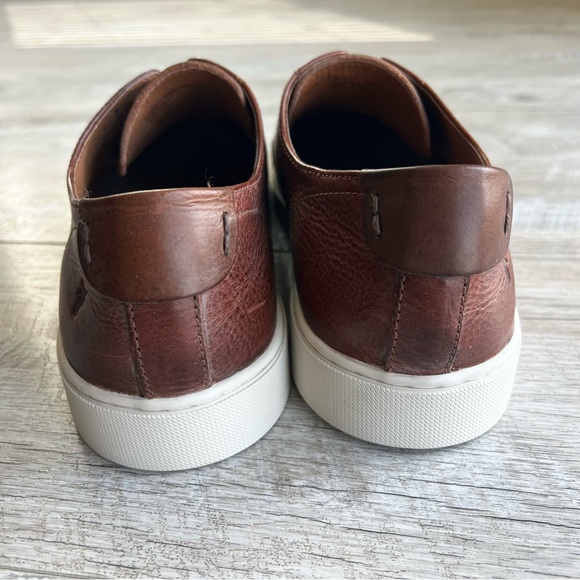 Frye Gabe Gore Brown Leather Oxford Slide-On Shoes main image 11